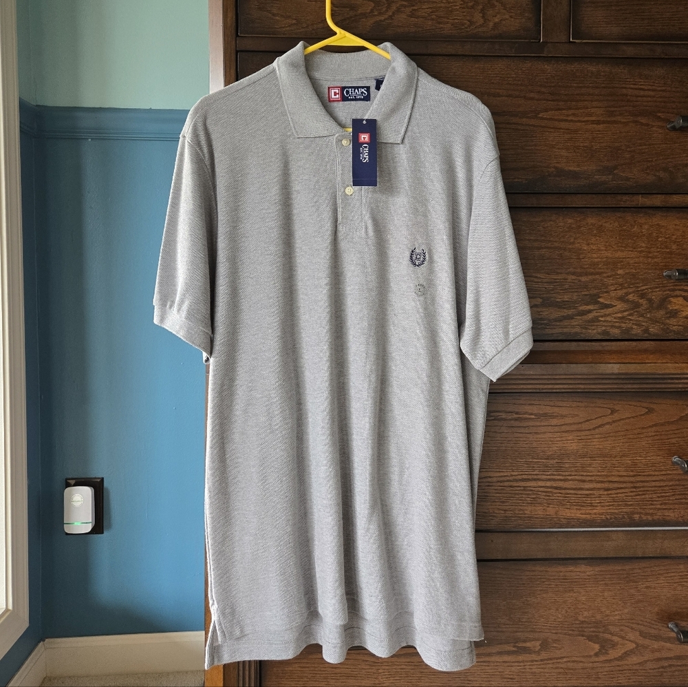 NWT Chaps Polo Grey Large